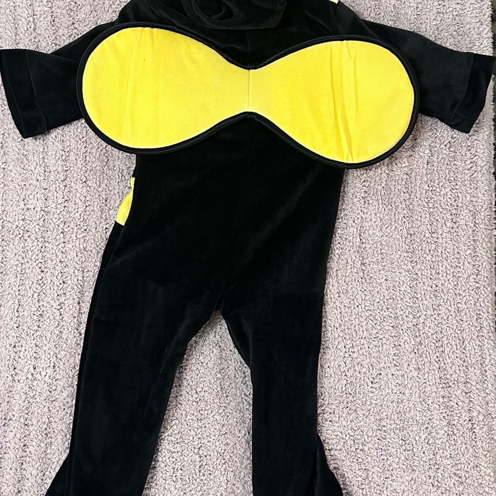 Baby Bumblebee Halloween Costume 9–12 Months Plush Bee Outfit w Wings - Picture 2 of 3